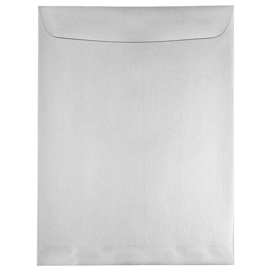 JAM Paper 10" x 13" Silver Stardream Metallic Gum Closure Envelopes, 10ct.